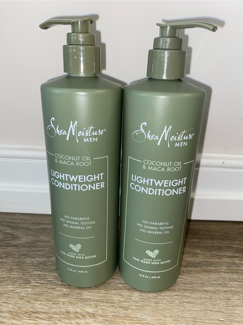 Shea Moisture Men Lightweight Conditioner Olive Green Pump Bottles